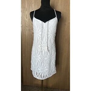 Lilly Pulitzer XS Dusk Slip Dress Resort White Delray Diamond Lace Tassels